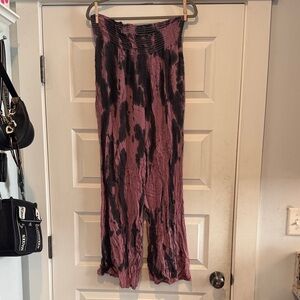 Tie-Dye Maxi Skirt - Black and Purple